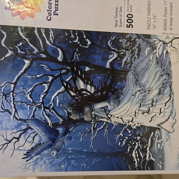 NWT/NIB Nene Thomas RARE Queen of Owls Puzzle 500 Piece Jigsaw Discontinued - Picture 2 of 5